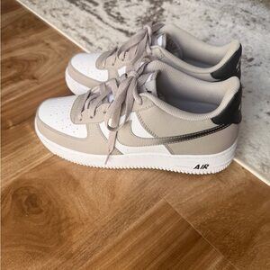 Nike youth/adult Beige and White Sneakers